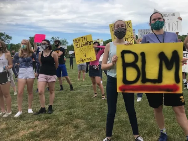 At Black Lives Matter rally, attendees call on North Allegheny school board to implement anti-racist policies
