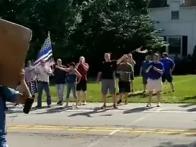 Man at pro-police counter protest shouts “kill transgenders” at Black Lives Matter rally in suburban Pittsburgh