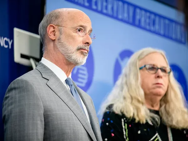 Gov. Wolf criticizes the “relentless series of vile slurs” directed at Health Secretary Levine