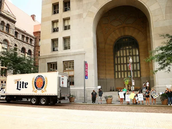 Dozens protest in Downtown Pittsburgh; some for bars to reopen, others to ease on-site alcohol restrictions