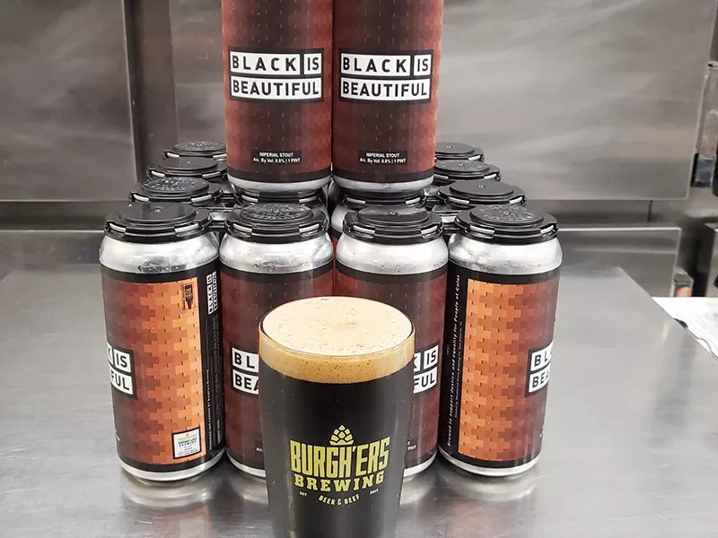 Burgh’ers Brewing releases its first canned beers, Black is Beautiful and Pittsburgh artist C.B. Perry’s Palette