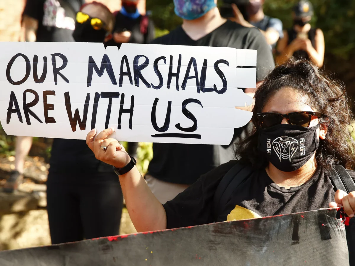 PHOTOS: Protesters respond to marshal’s arrest with march to Mayor Peduto’s home