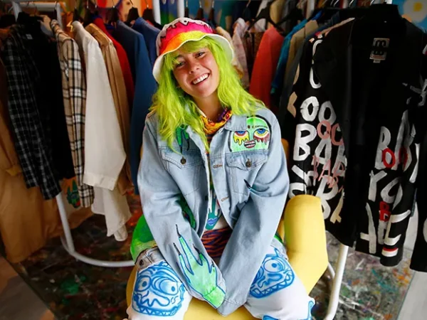Anika Ignozzi of OOH BABY brings her hand-painted, upcycled clothing to new Millvale storefront