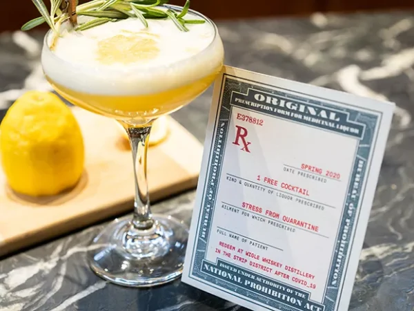 Wigle Whiskey offering a free cocktail for people getting vaccinated at their upcoming clinic