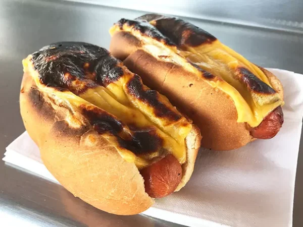The charred cheese dog at Jim’s Famous Sauce is a West Mifflin classic