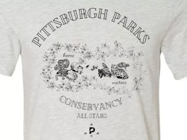 Pittsburgh Parks Conservancy collaborates with TripleAAAnimals for 25th anniversary “All-Stars” wildlife shirts