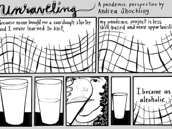 Unraveling: A comic artist’s journey through alcoholism and recovery in the pandemic
