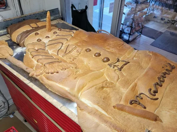 Mancini’s Bakery makes a giant “doughman” good enough to eat