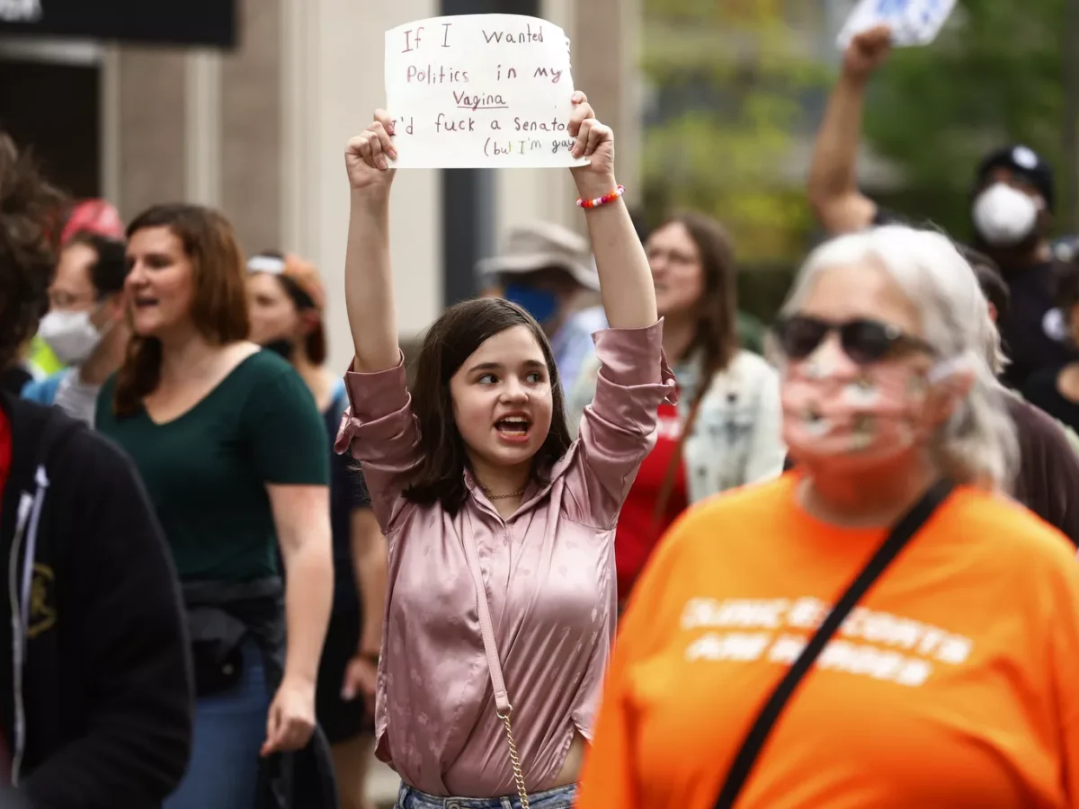 Abortion rights rally marches through Downtown Pittsburgh following Roe V. Wade leak