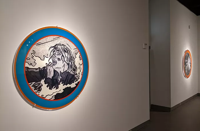 Art piece from Dara Birnbaum: Journey hanging on wall