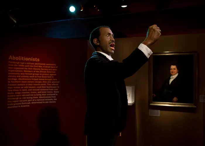 A life-size figure of Martin Robison Delany stands in the From Slavery to Freedom exhibition at Heinz History Center.
