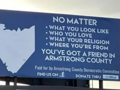 Armstrong County Dems accuse billboard company of “right-wing cancel culture”