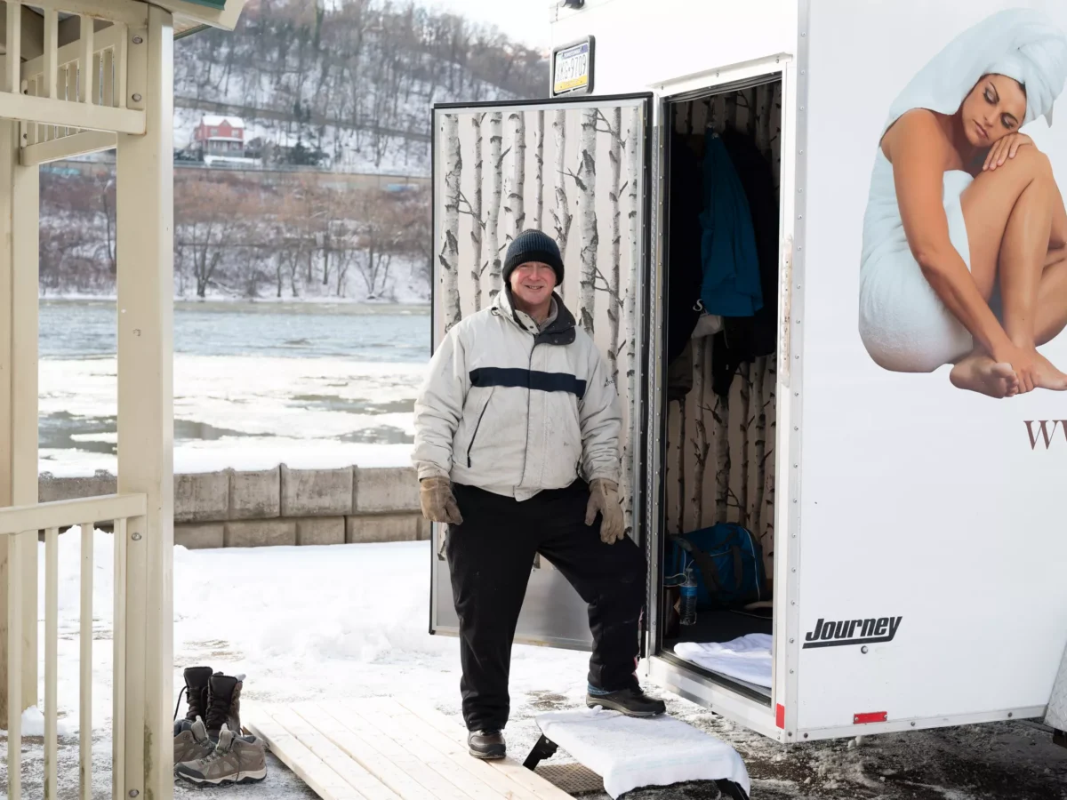 An inside look at John Barbour’s Warm Timber mobile sauna