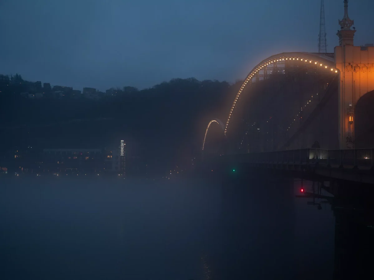 A foggy night in Pittsburgh