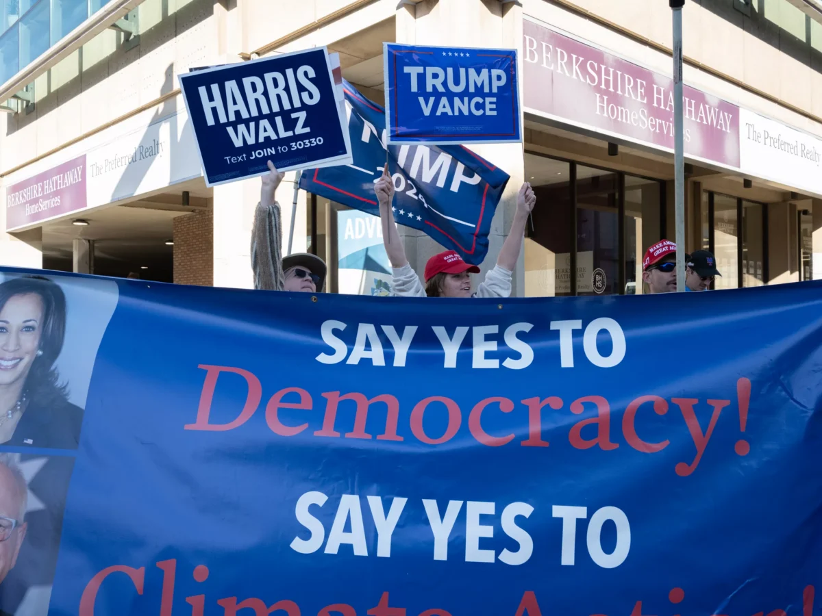 Trump and Harris supporters square off in Squirrel Hill