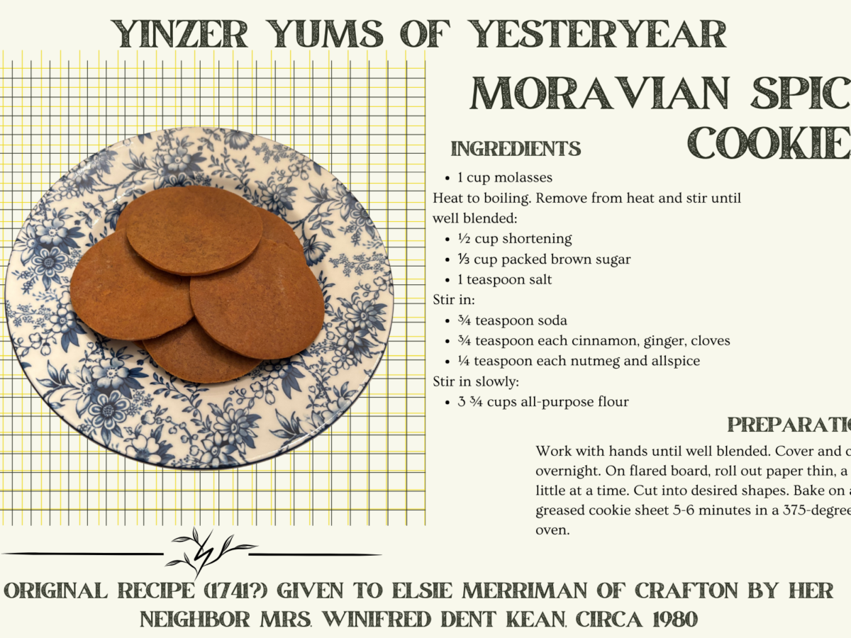 Yinzer Yums of Yesteryear: Moravian spice cookies from 1741, allegedly