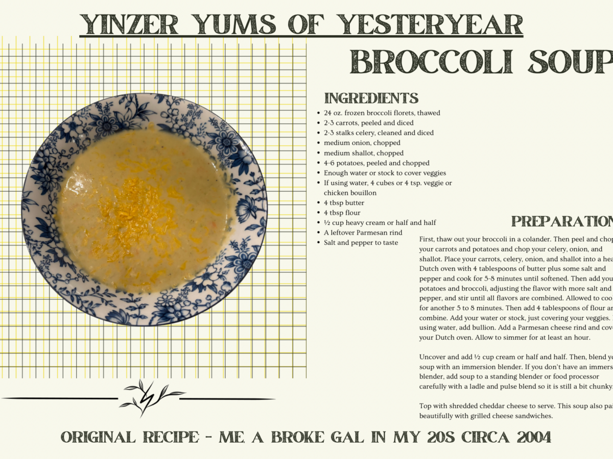 Yinzer Yums of Yesteryear: Broke girl broccoli soup