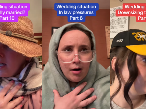TikToker Cassie Horrell is a one-woman nightmare wedding re-enactor