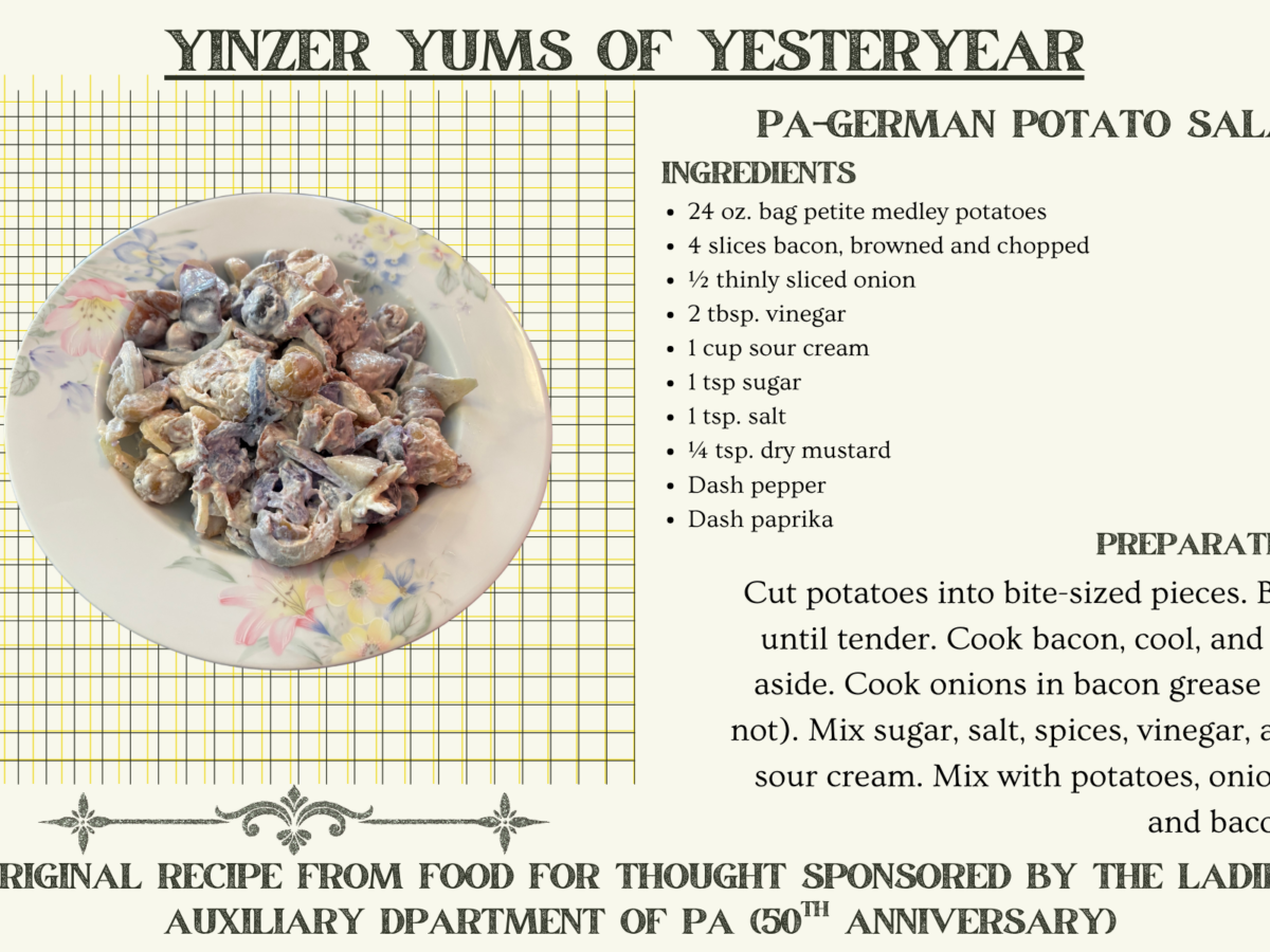 Yinzer Yums of Yesteryear: Pennsylvania-German potato salad