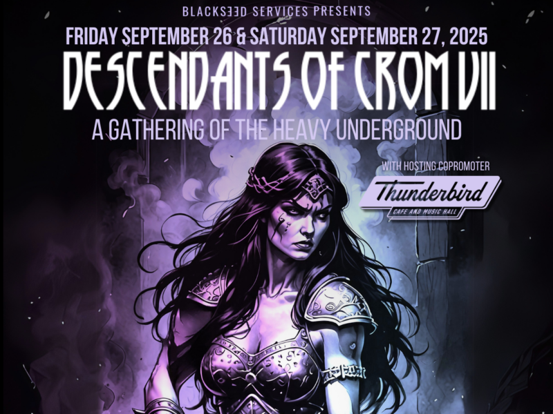 A poster showing the Descendants of Crom lineup