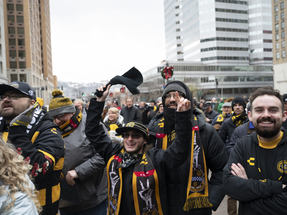 Riverhounds celebrate USL Championship title with fans